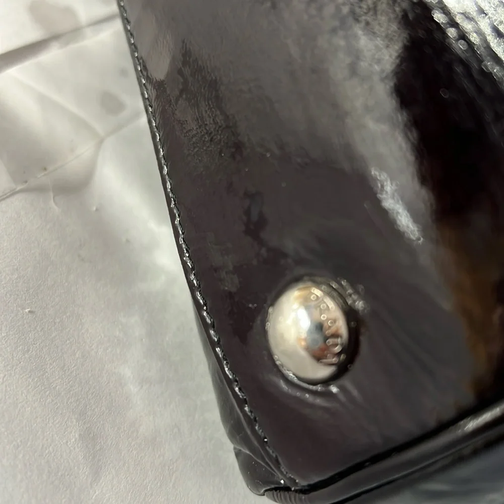 Prada Brown Vernice Sfumata Ombré Patent Leather Satchel Crossbody Bag